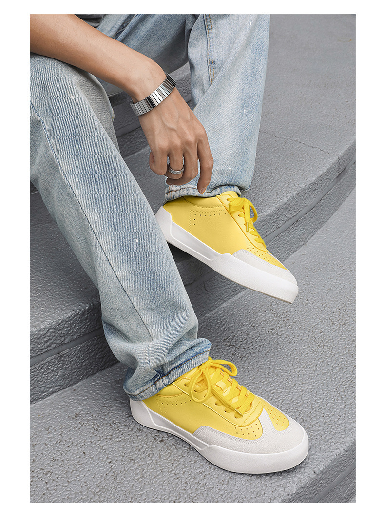 Chaussures casual à lacets respirantes pour homme au design colorblock detail 15