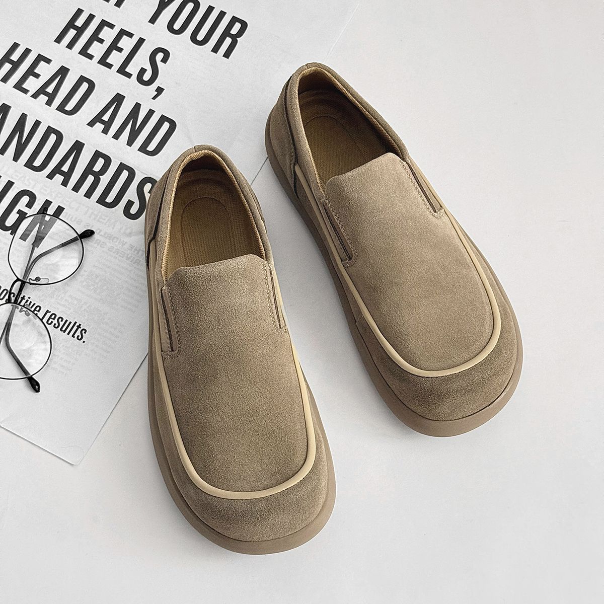Casual slip-on herenschoenen van suède detail 20