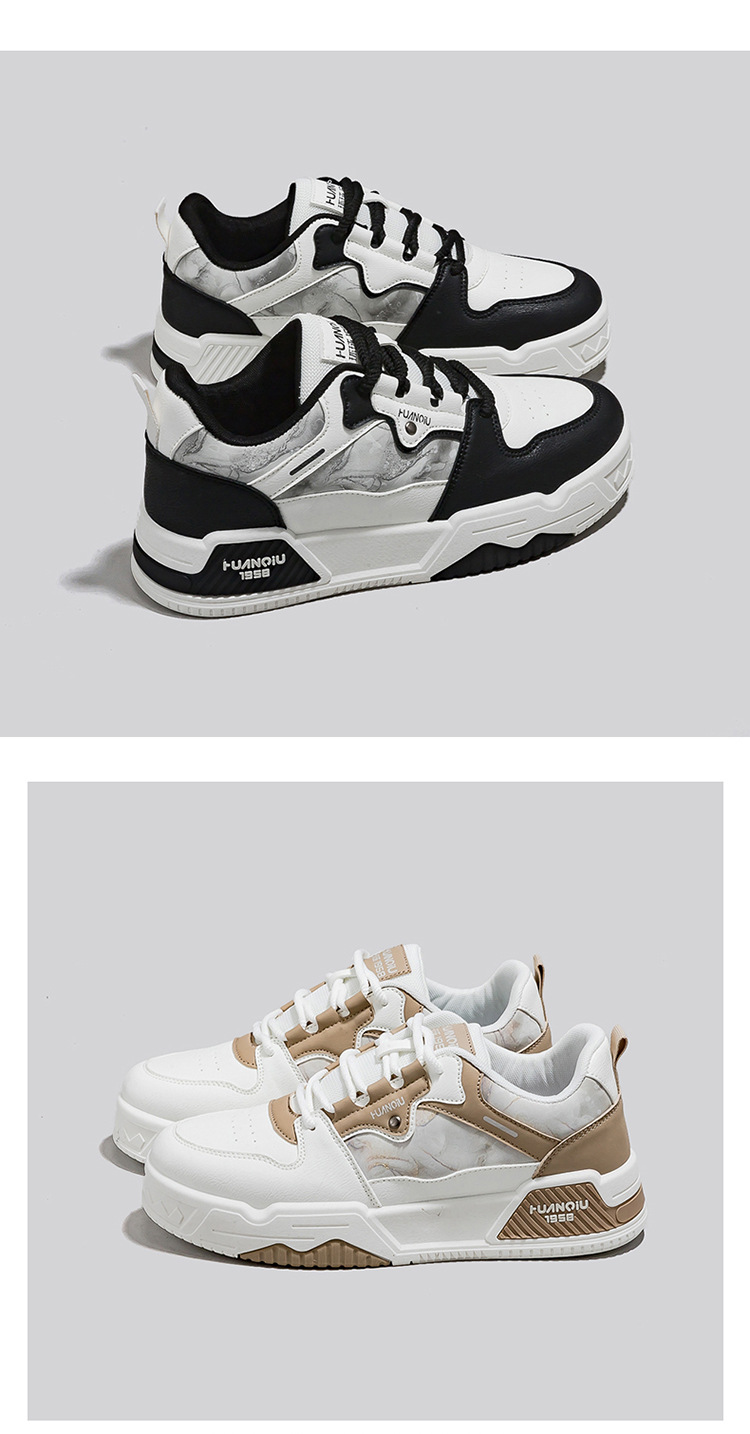 Men's Colorblock Lace-Up Casual Platform Sneakers detail 11