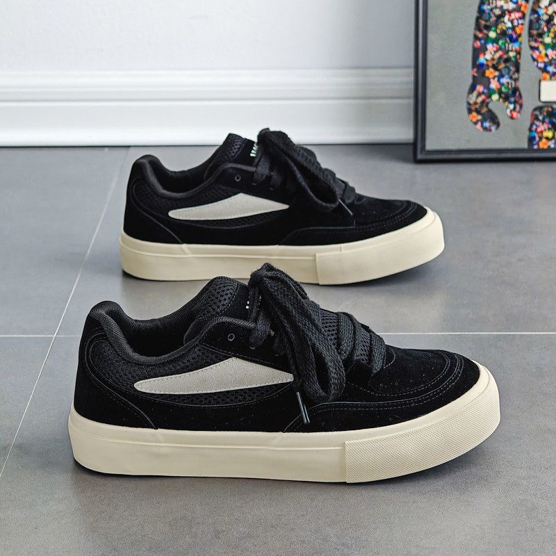 Chaussures de skate à lacets respirantes pour homme style colorblock detail 5