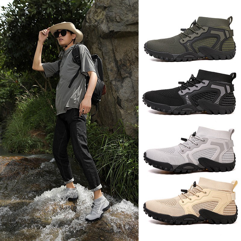 Atmungsaktive rutschfeste Sportschuhe für Herren aus Strick 2