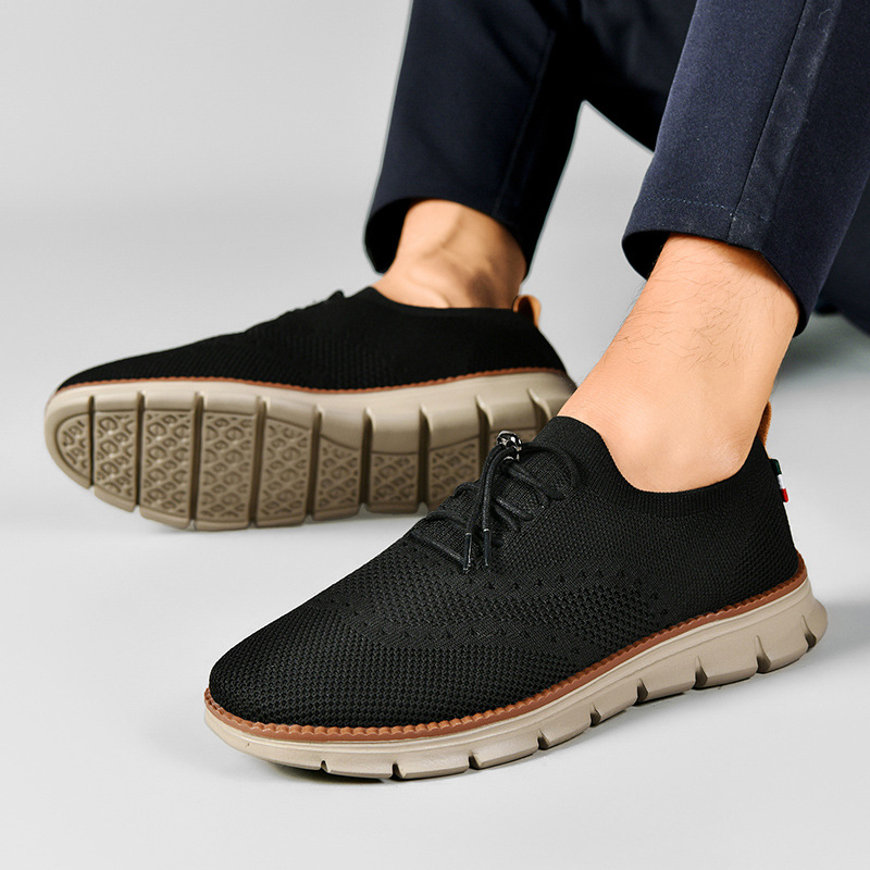 Leichte, atmungsaktive Strick-Freizeitschuhe für Herren 4