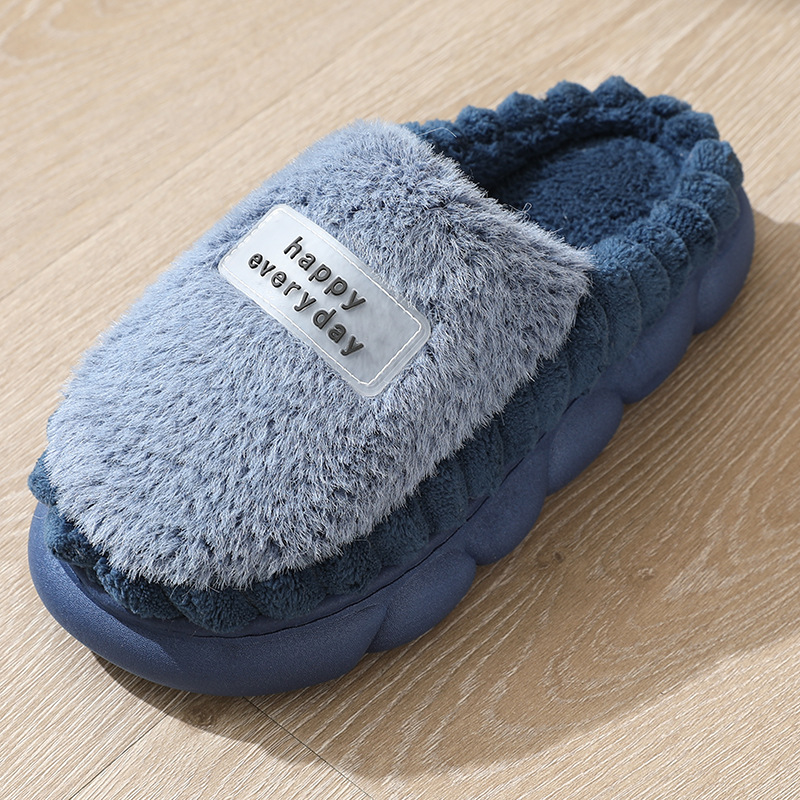 Chaussons Unisexe Chauds et Confortables à Plateforme en Peluche detail 9