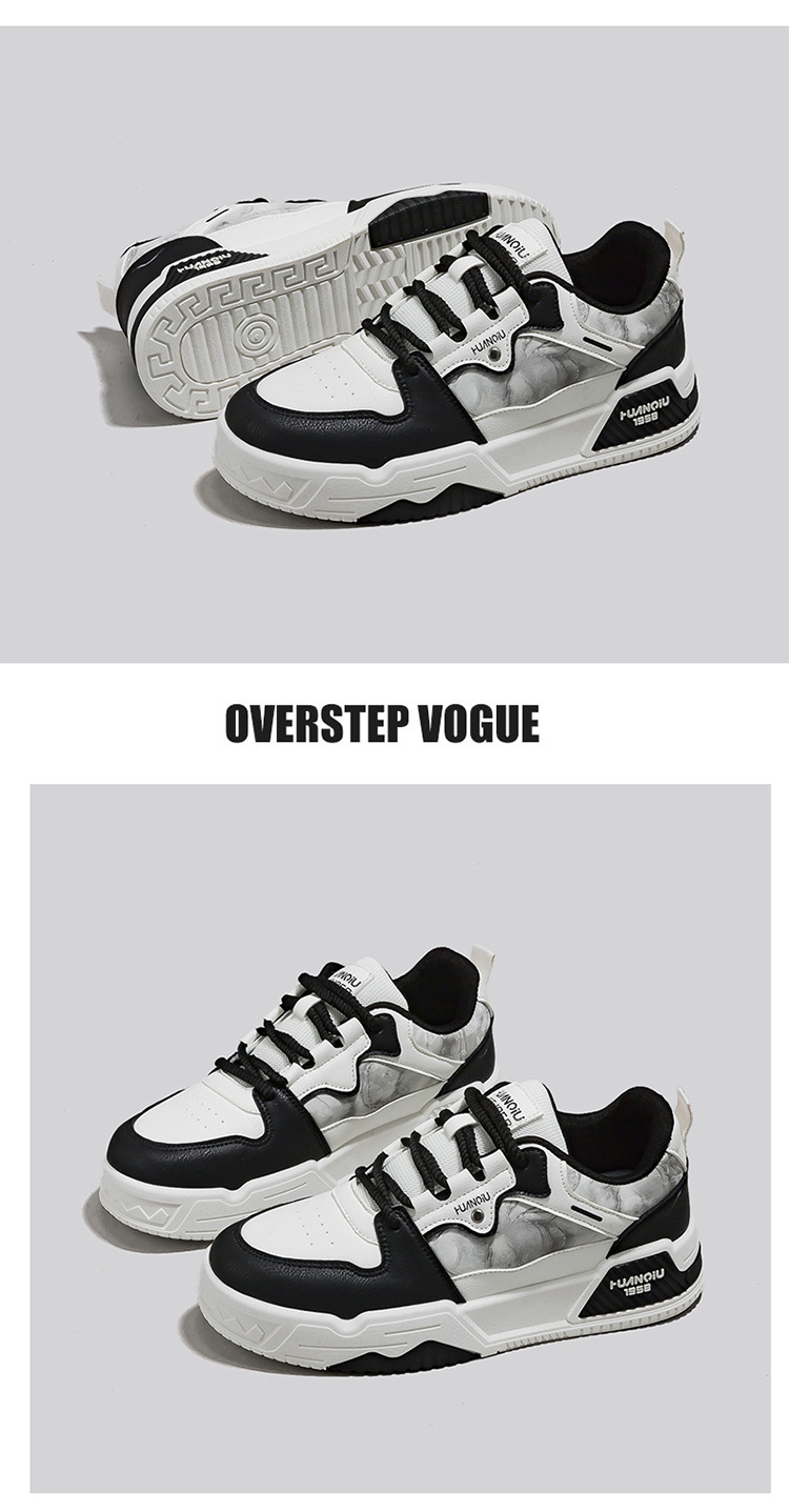 Men's Colorblock Lace-Up Casual Platform Sneakers detail 10