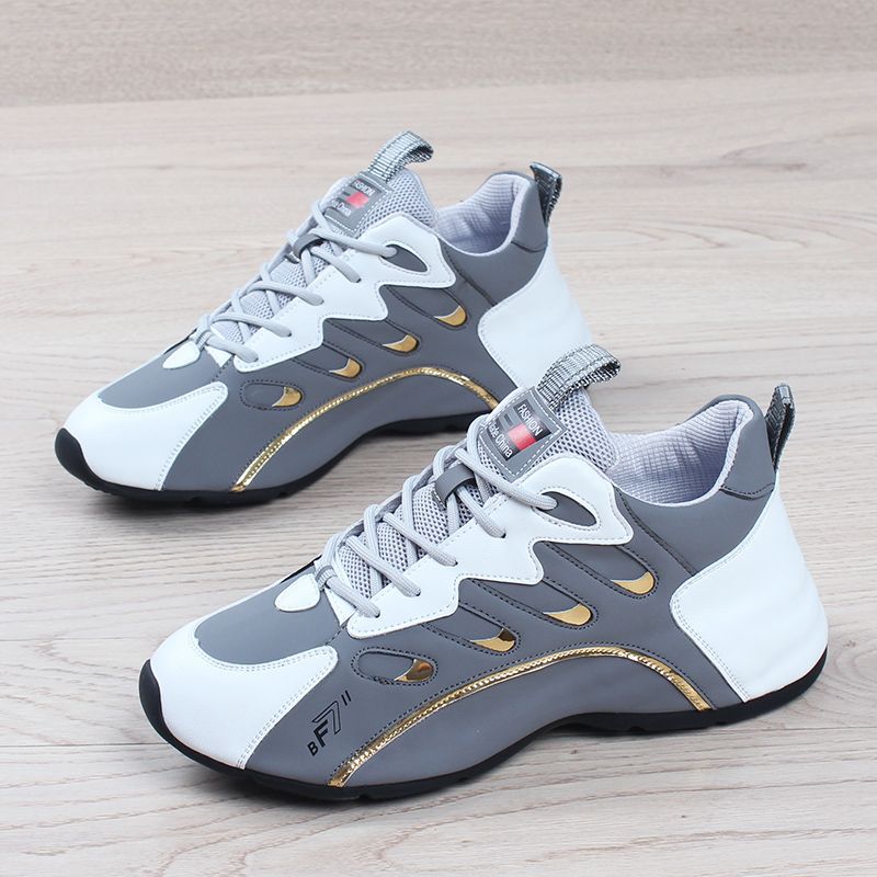 Men's Colorblock Cushioned Lace-Up Casual Sneakers detail 7