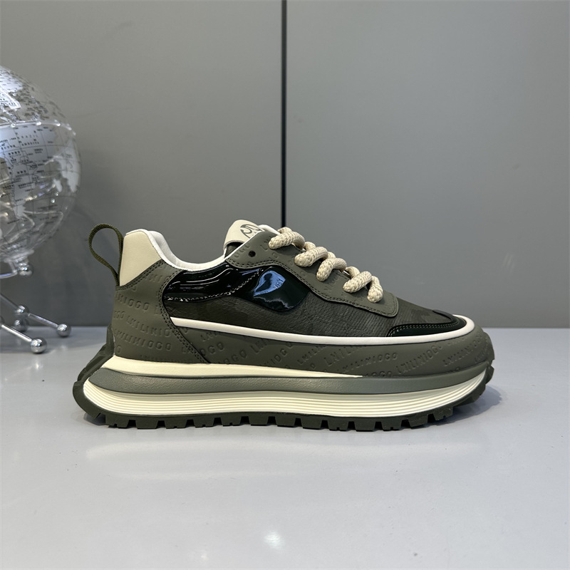 Chaussures casual à plateforme et lacets pour femme style colorblock detail 2