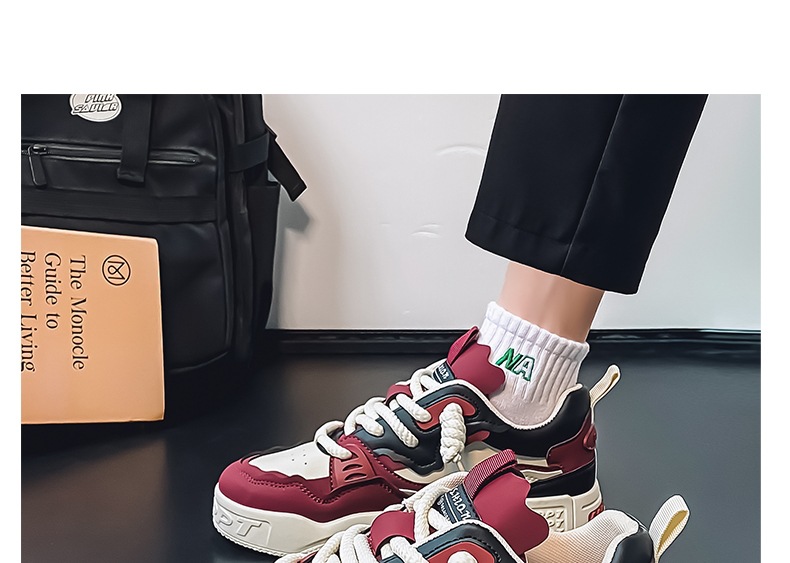 Sneakers casual unisex stringate con plateau ammortizzato colorblock detail 1