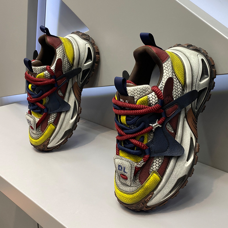 Unisex Plateau Sneaker Schnürschuhe Freizeitschuhe mit dicker Sohle detail 5