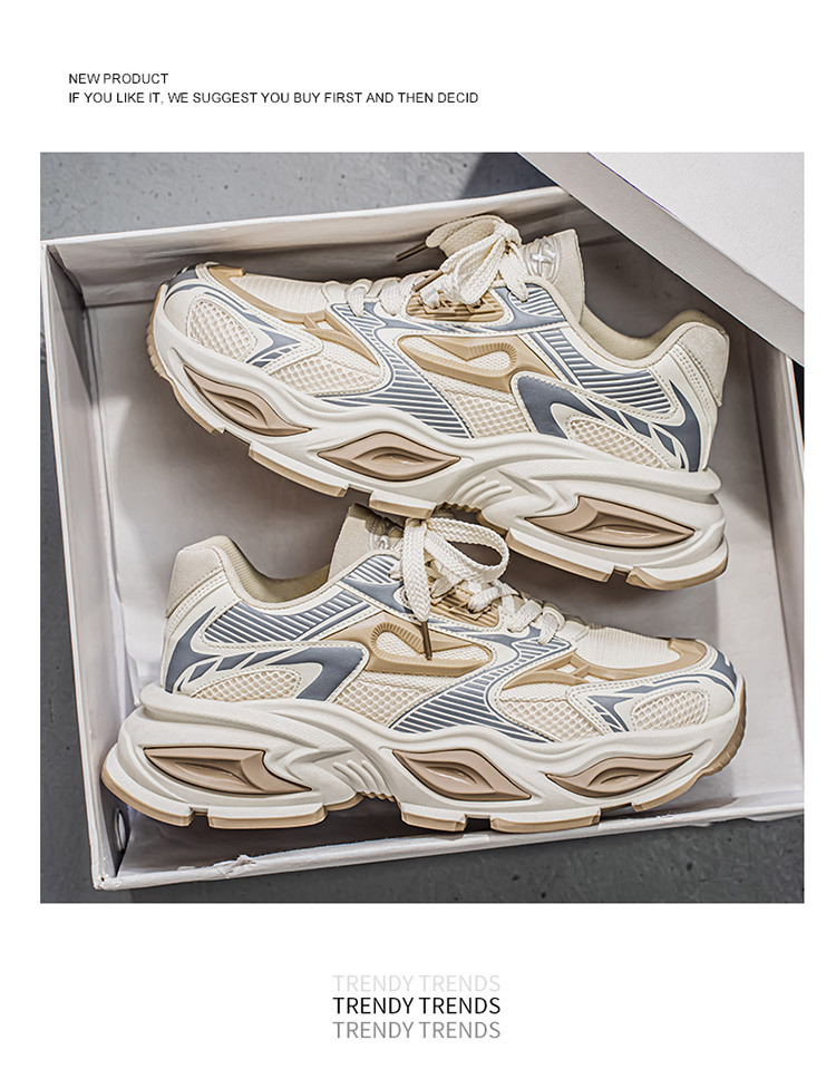 Atmungsaktive Chunky Plateau-Sneaker für Herren detail 5