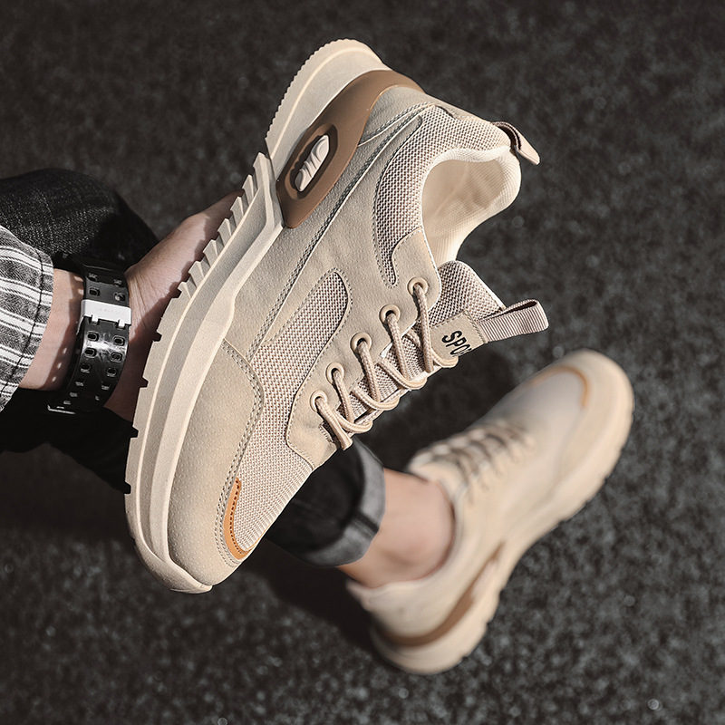 Ademende mesh casual herensneakers met vetersluiting detail 19
