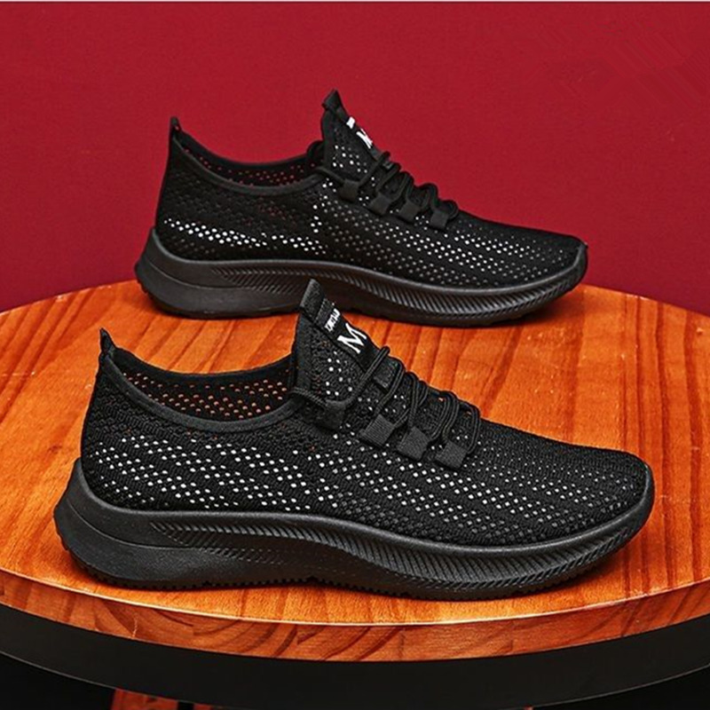 D-4 black mesh shoes