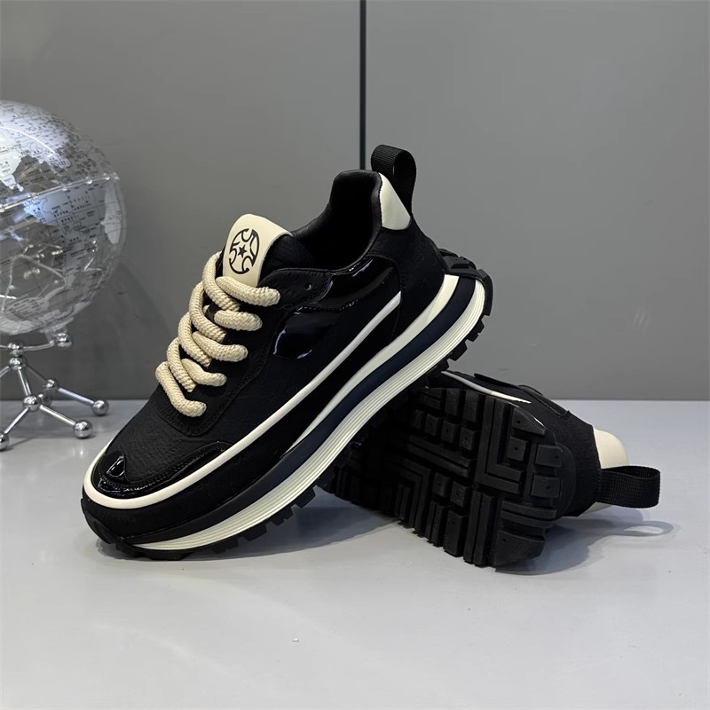 Chaussures casual à plateforme et lacets pour femme style colorblock detail 4