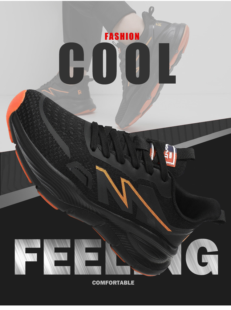Men's Breathable Lightweight Cushioned Running Shoes detail 1