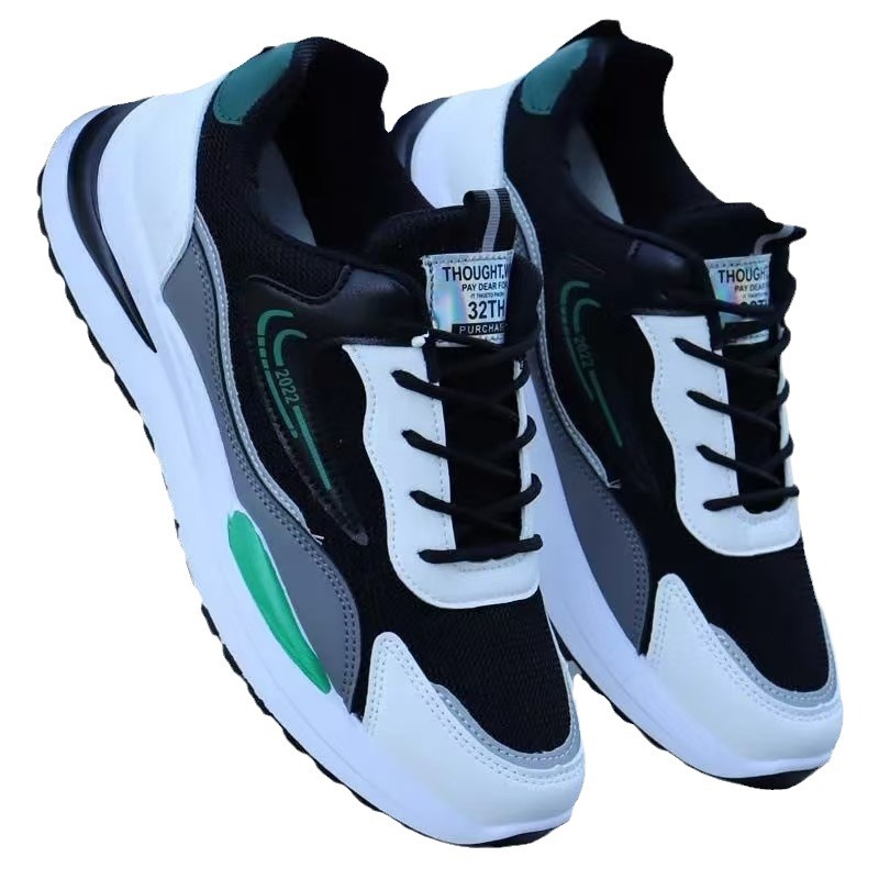 Men's Breathable Colorblock Lace-Up Sneakers 6