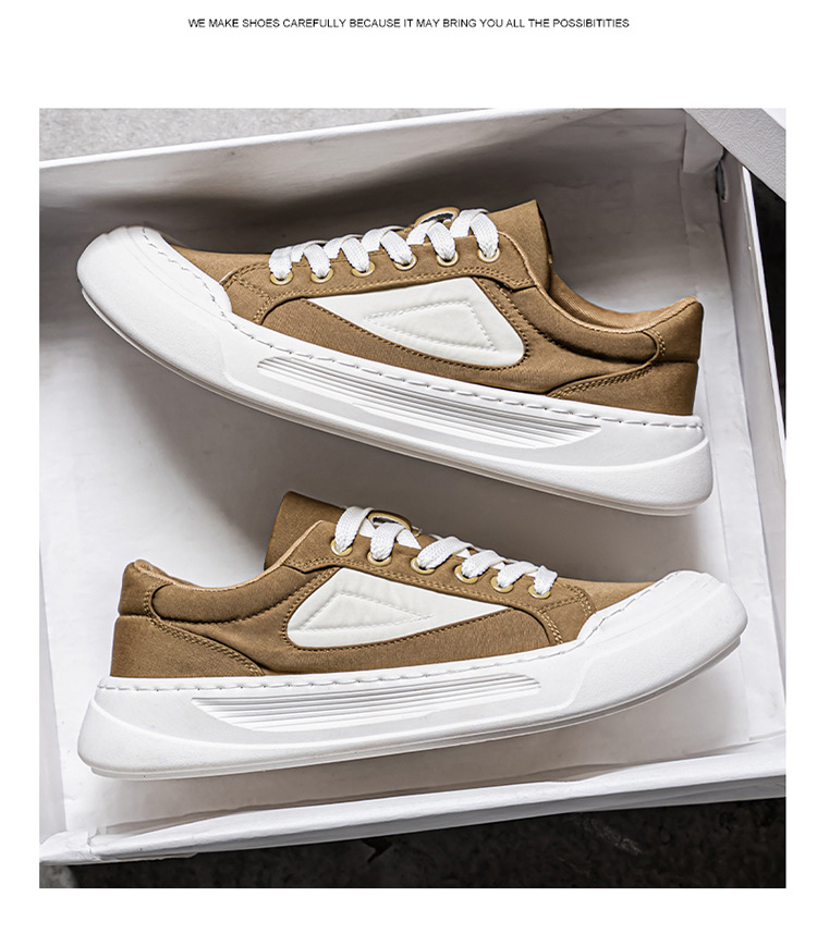 Chaussures casual pour homme en toile à plateforme et blocs de couleur detail 8
