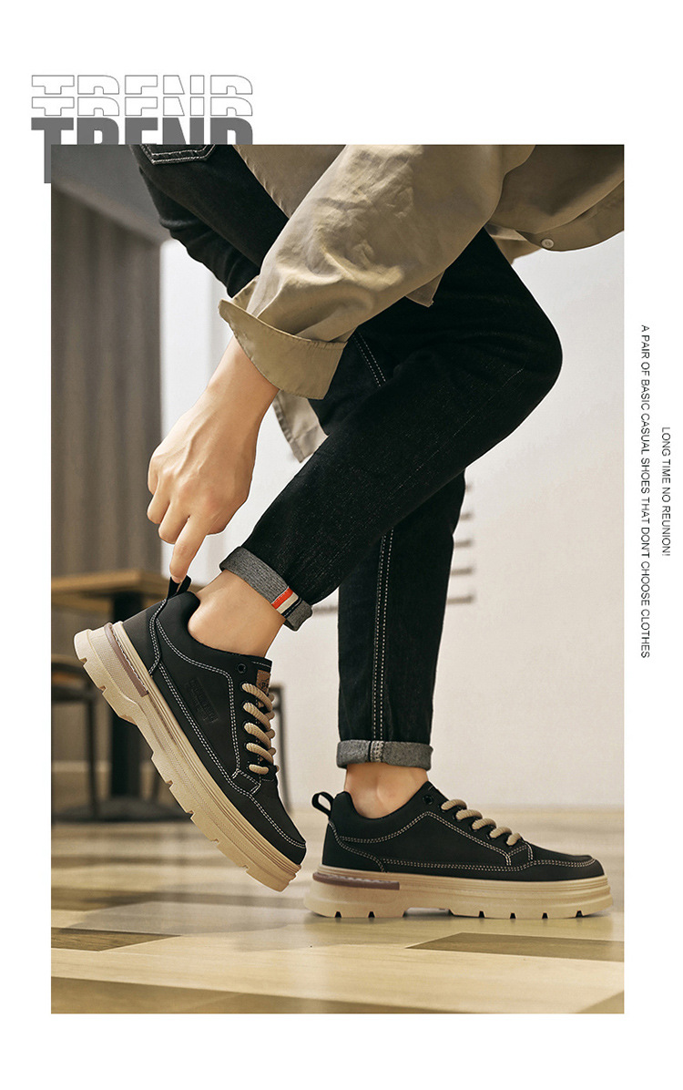 Chaussures casual pour homme à lacets et semelle crantée antidérapante detail 6