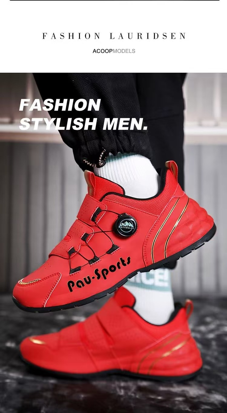 Atmungsaktive gedämpfte Herren-Sportschuhe mit Drehverschluss detail 3