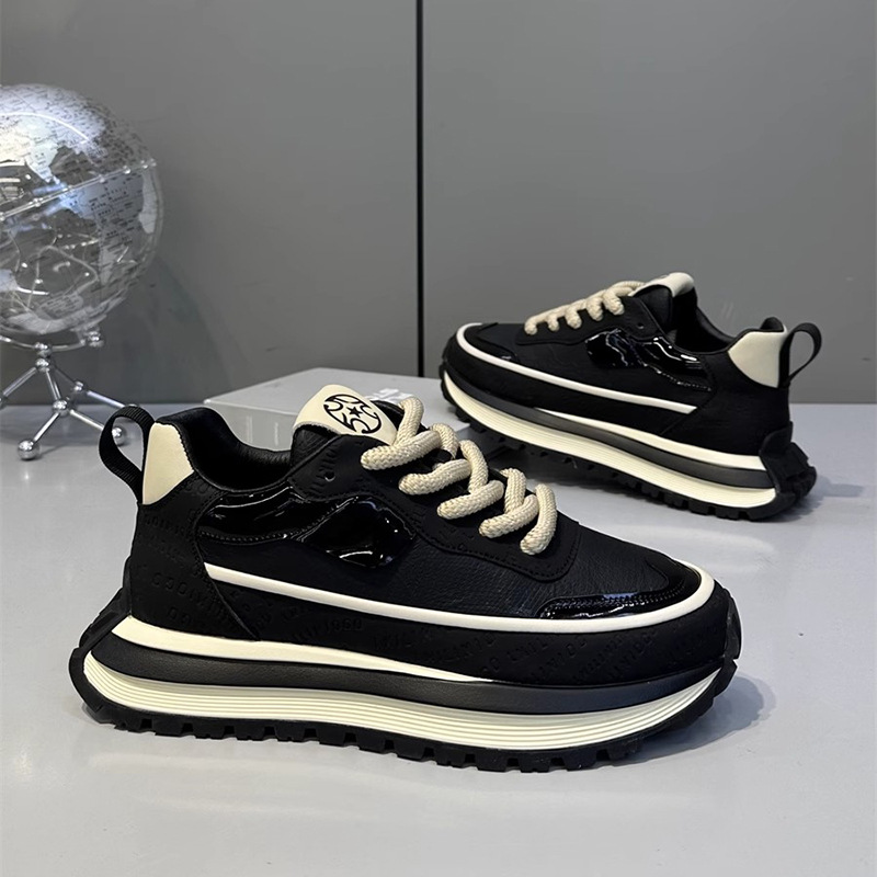 Plateau-Freizeitschuhe für Damen zum Schnüren im Colorblock-Design