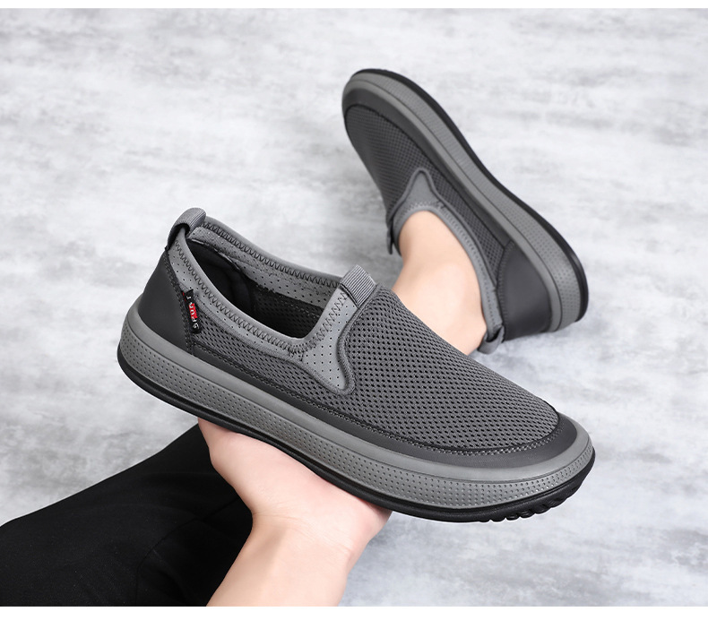 Atmungsaktive Herren-Freizeitschuhe aus Mesh zum Hineinschlüpfen detail 4