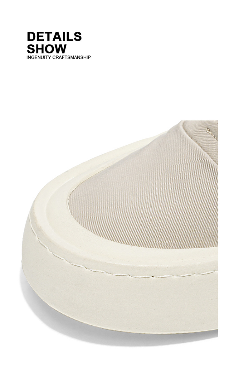Zapatos casuales slip-on de lona con plataforma para hombre detail 2