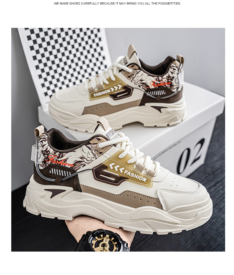 Men's Colorblock Cushioned Platform Casual Shoes detail 7