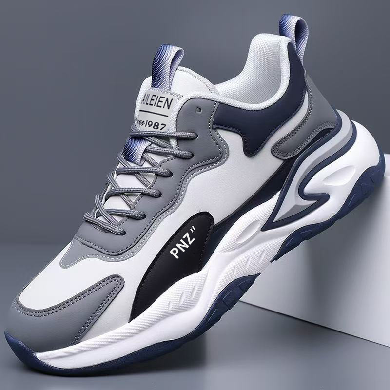 Gedämpfte Herren-Plateau-Sneaker im Colorblock-Design