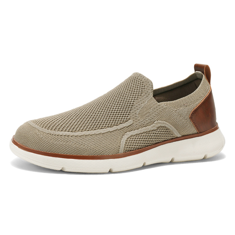 Atmungsaktive Strick-Slip-On-Freizeitschuhe für Herren 6