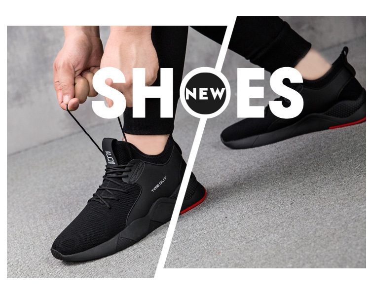 Men's Breathable Lightweight Lace-Up Running Shoes detail 2