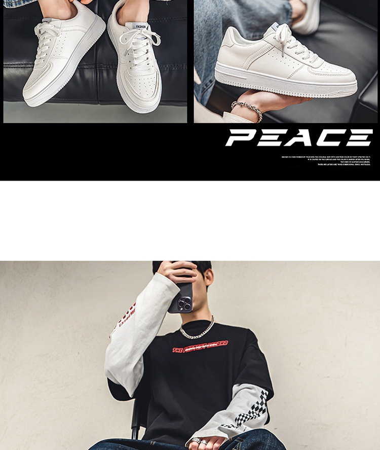 Scarpe casual da uomo stringate e traspiranti in ecopelle PU detail 12
