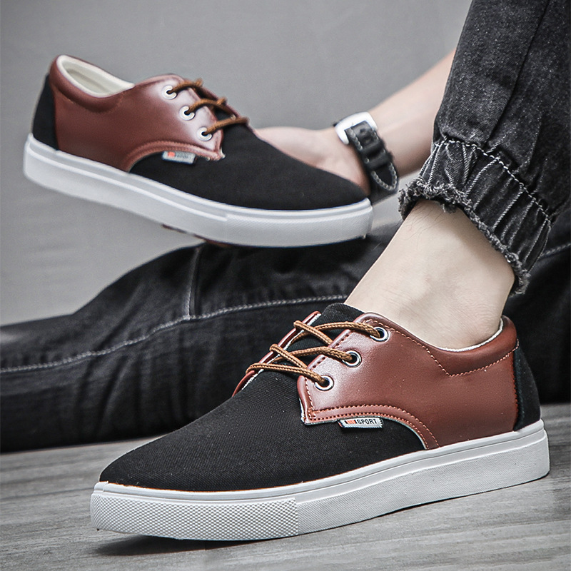 Men's Breathable Canvas Colorblock Casual Shoes 3
