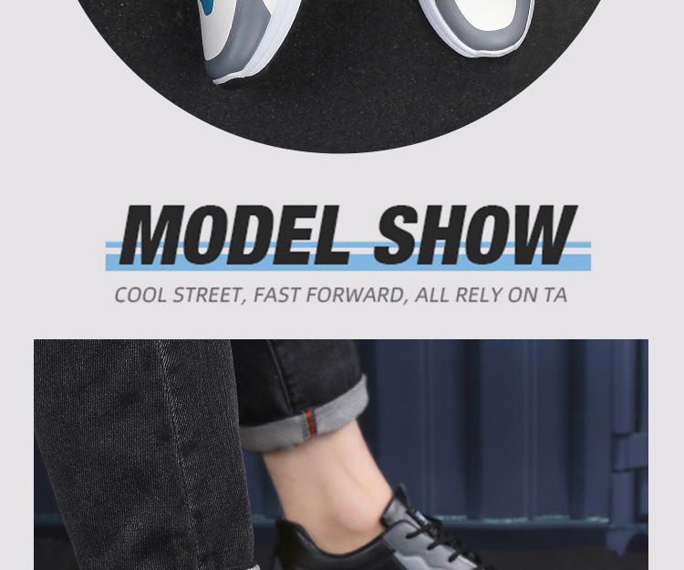 Men's Colorblock Cushioned Lace-Up Casual Sneakers detail 9