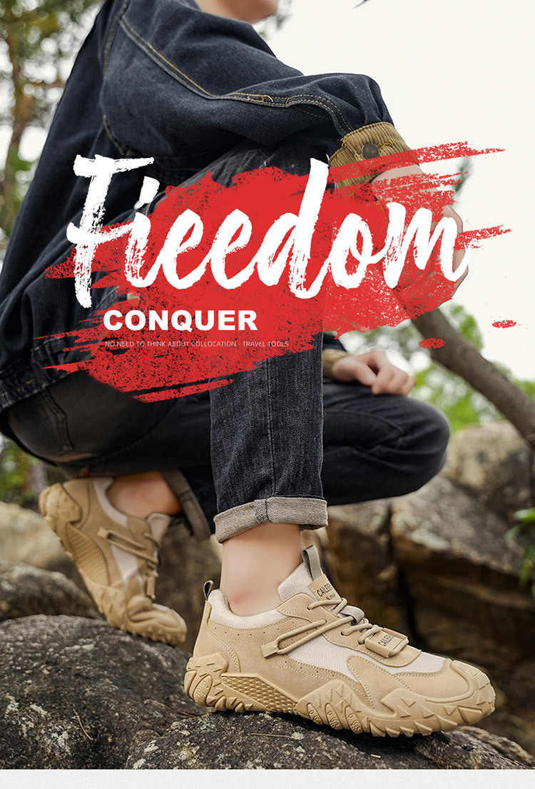Men's Breathable Non-Slip Lace-Up Athletic Shoes detail 1