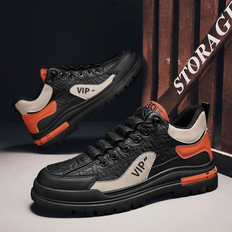 Chaussures Casual à Lacets et Antidérapantes pour Homme Style Colorblock 4