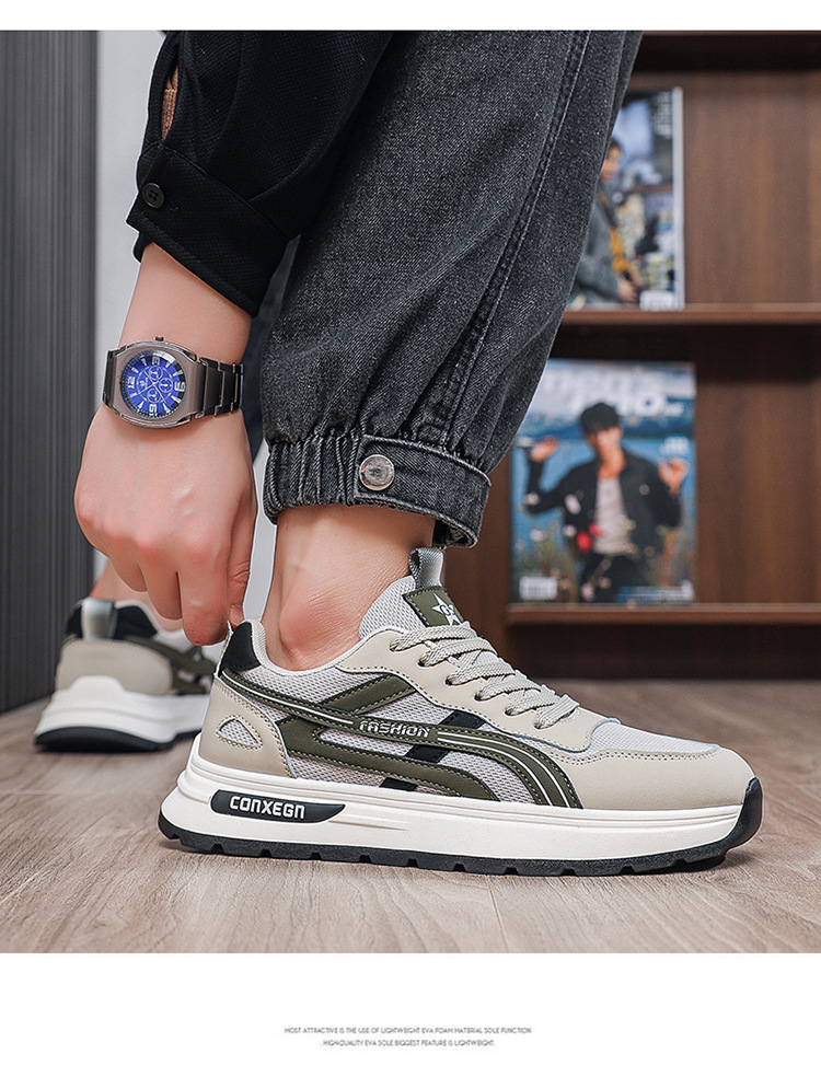 Sneakers da uomo traspiranti stringate con suola ammortizzata detail 5
