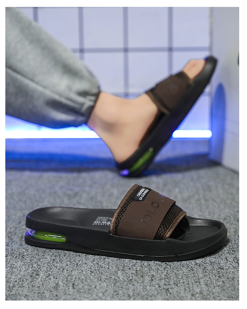 Atmungsaktive Herren-Pantoletten mit Mesh & Luftpolster-Dämpfung detail 5