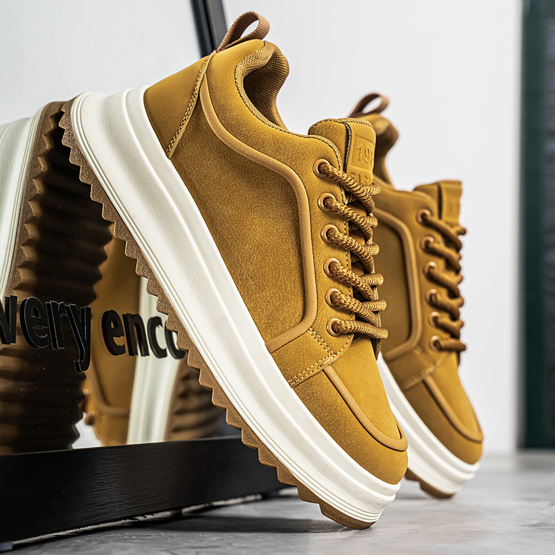 Men's Platform Lace-Up Casual Shoes detail 1