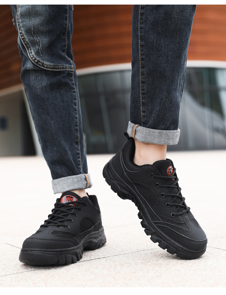 Atmungsaktive rutschfeste Herren-Sportschuhe zum Schnüren für draußen detail 11