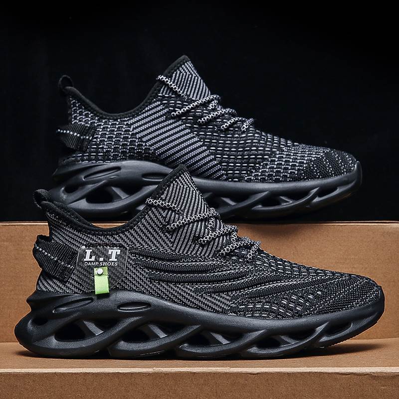 Men's Breathable Knit Cushioned Running Shoes 2