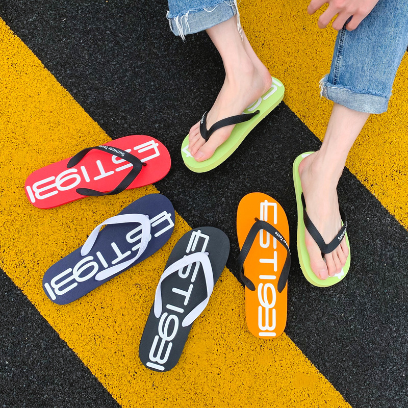 Men's Lightweight Graphic Print Casual Beach Flip-Flops 3