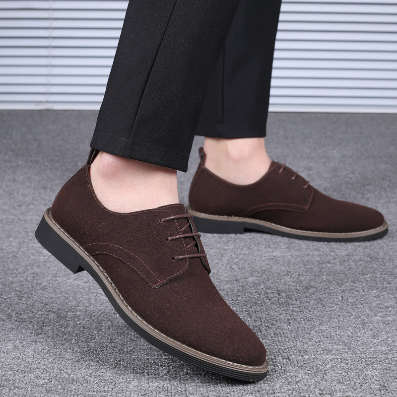 Scarpe eleganti da uomo scamosciate stringate antiscivolo detail 6