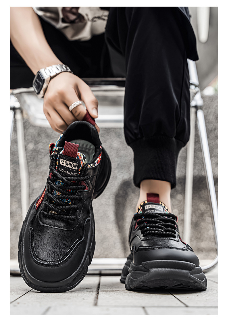 Sneakers casual da uomo stringate con plateau e ammortizzazione detail 12