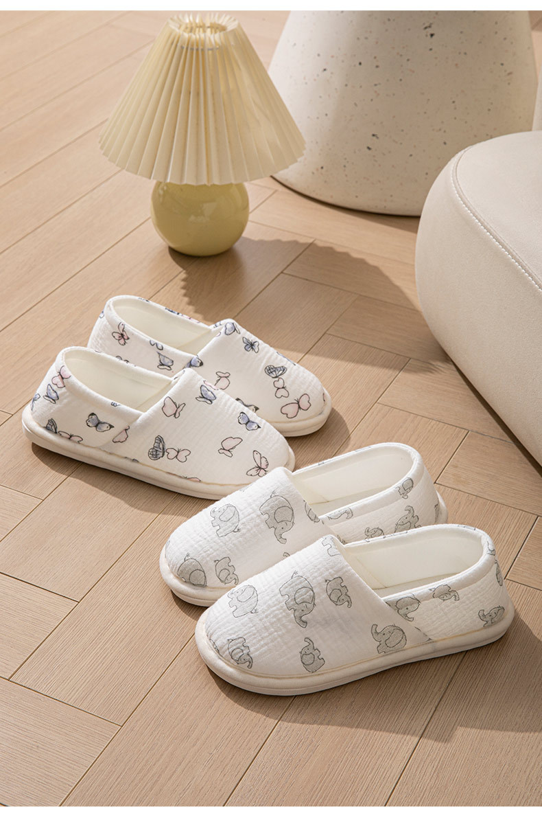 Women's Soft Breathable Cotton Slip-On Slippers detail 5