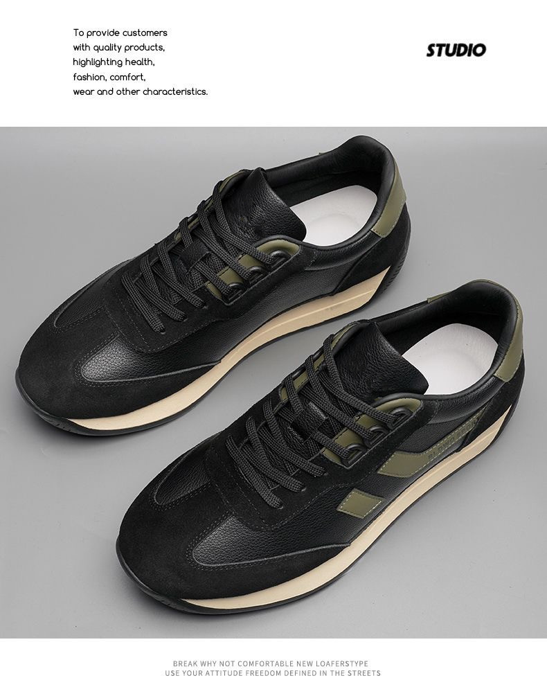 Men's Vintage Cushioned Lace-Up Casual Sneakers detail 4