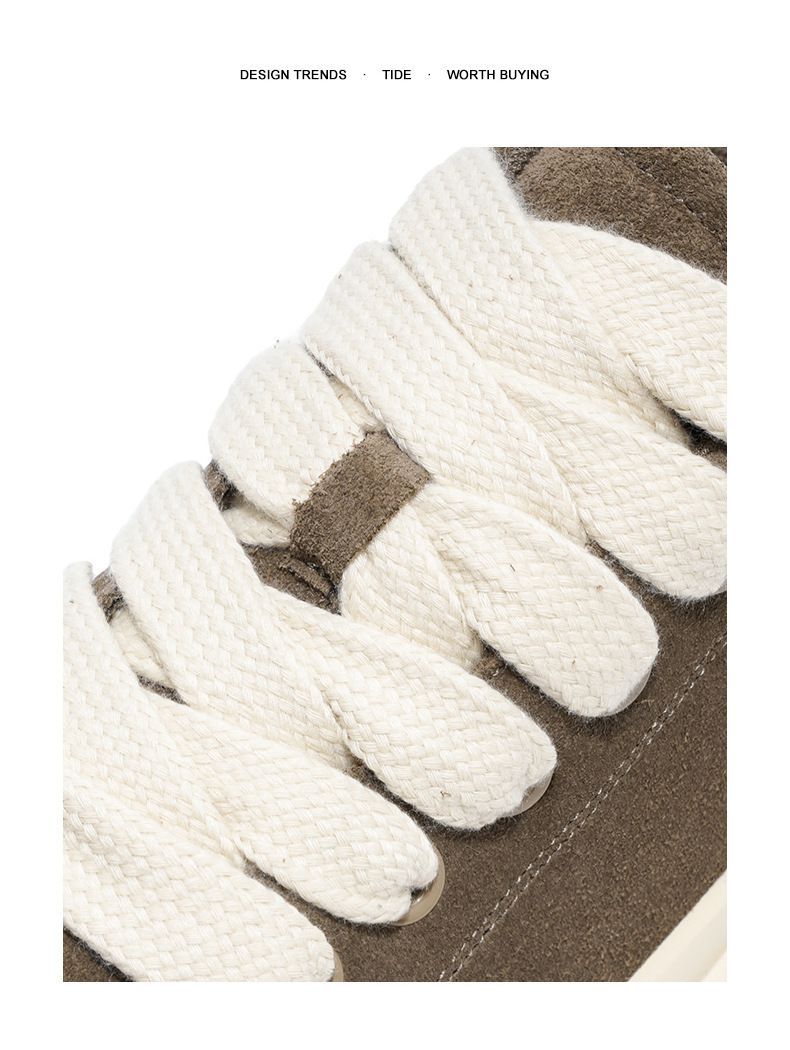 Plateau-Freizeitschuhe für Herren mit dicken Schnürsenkeln detail 3