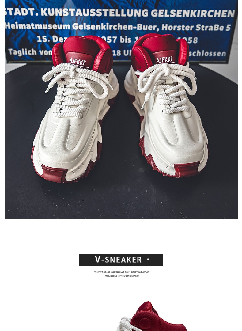 Gedämpfte Plateau-Sneaker für Herren im Colorblock-Design detail 2