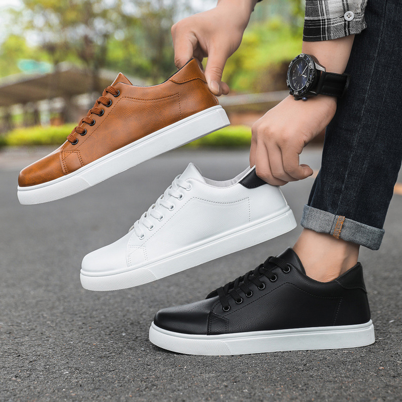 Men's PU Leather Lace-Up Non-Slip Casual Shoes 5