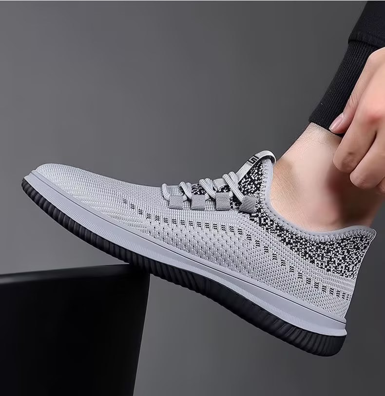Atmungsaktive, leichte Freizeitschuhe aus Strick für Herren detail 7
