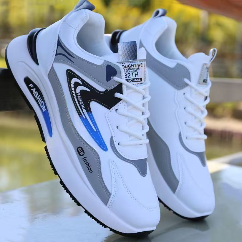 Gepolsterte Colorblock-Plateau-Freizeitschuhe für Herren