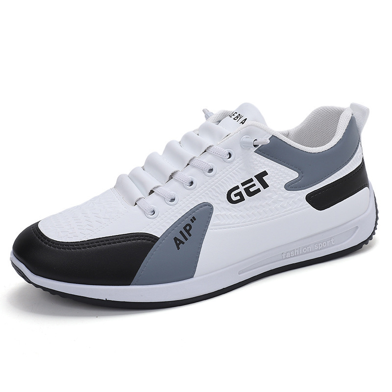Baskets casual à lacets pour homme avec empiècements contrastés 6
