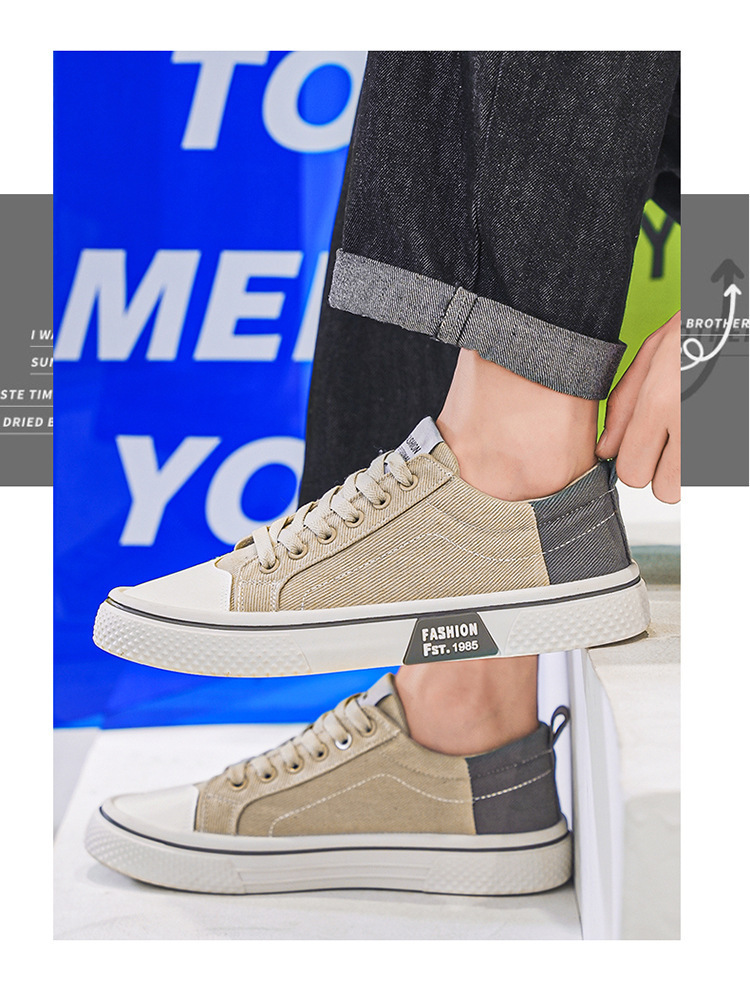 Atmungsaktive Herren-Freizeitschuhe aus Canvas mit Schnürung detail 13